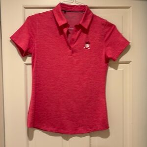 Under Armour golf shirt.